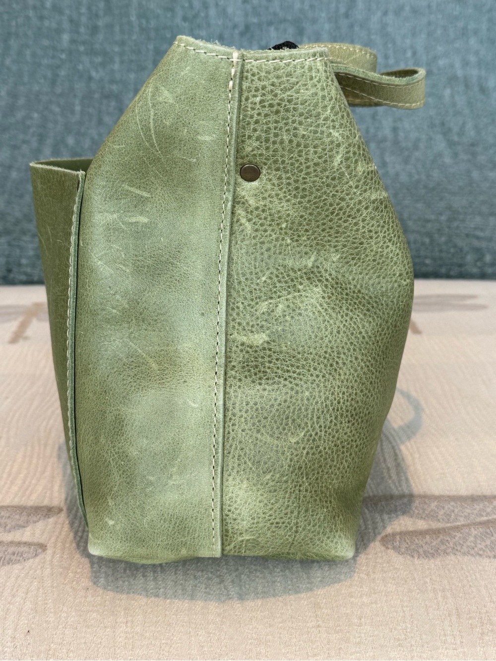 NEW Portland Leather Pebbled Leather Zip Medium “Almost Perfect” Crossbody/Tote - Picture 6 of 14